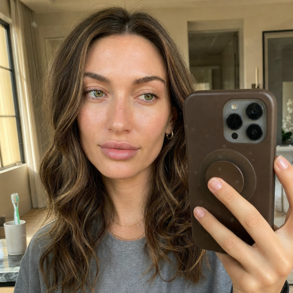 Day 14: Same mirror, same morning, cheekbones back