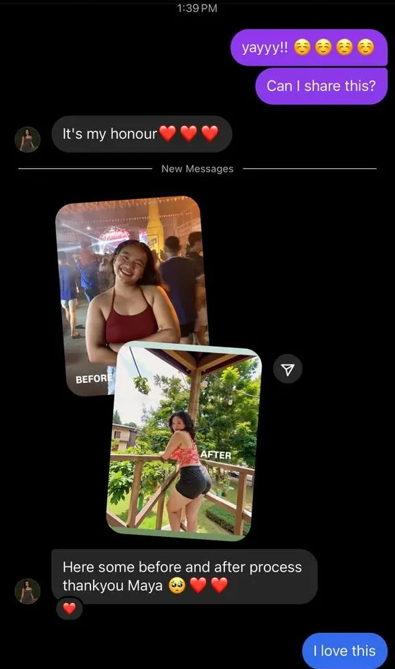 a customer message